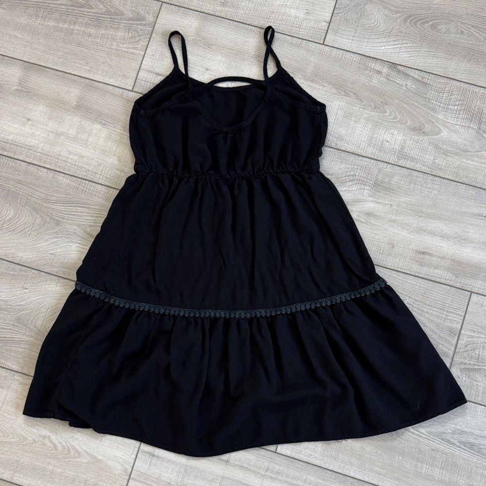 Mossimo Supply Co. Black Tiered Babydoll Sundress Small Layered Sleeveless Strap